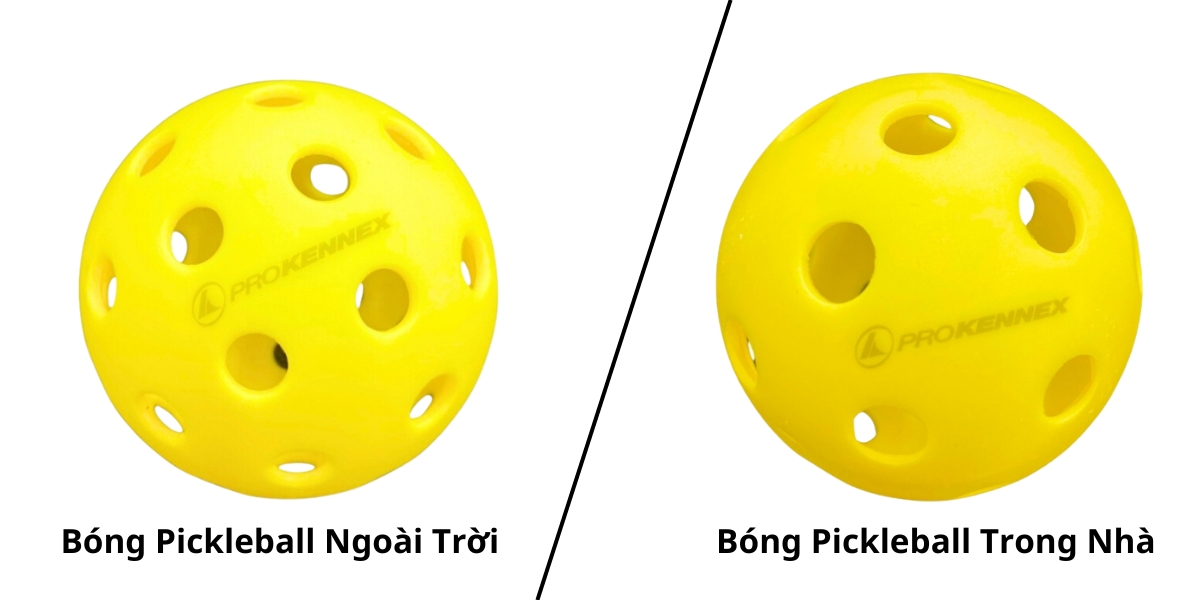 bóng pickleball trong nhà và ngoài trời